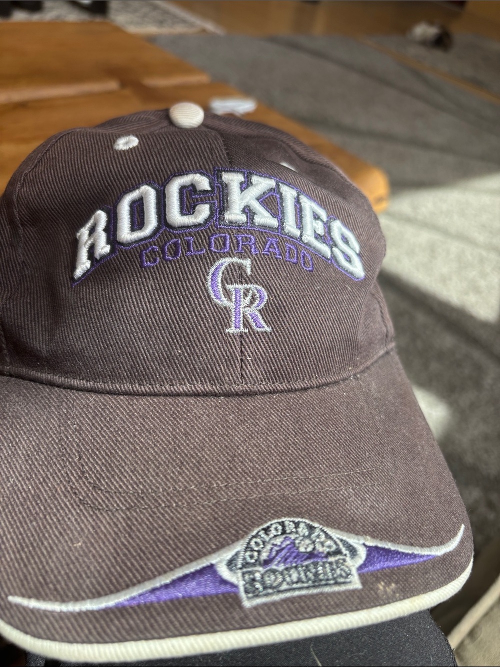 Colorado Rockies Embroidered Baseball Cap - Purple Accent